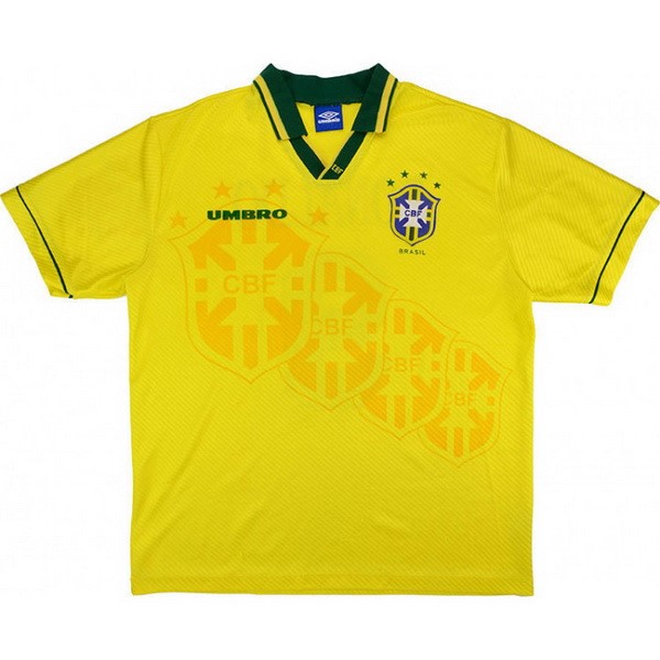 Camisetas Brasil Primera equipo Retro 1994 1997 Amarillo